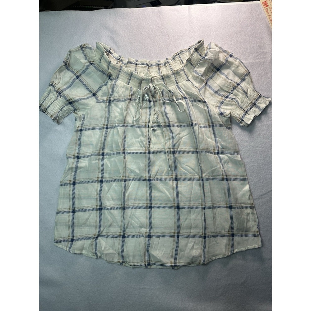 Mine Women's Blouse Short Sleeve Size Large NWT